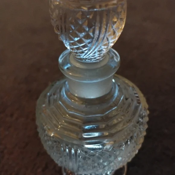 VINTAGE ADAM GLASS/  CRYSTAL EMPTY PERFUME BOTTLE,  MADE IN  ITALY! - Picture 8 of 14